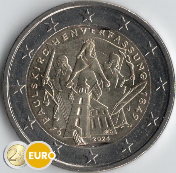 2 euros Allemagne 2024 - 175 ans de la Constitution allemande UNC - Erreur
