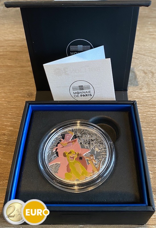 10 euros France 2024 - 30 ans Le Roi Lion BE Proof argent colorisé