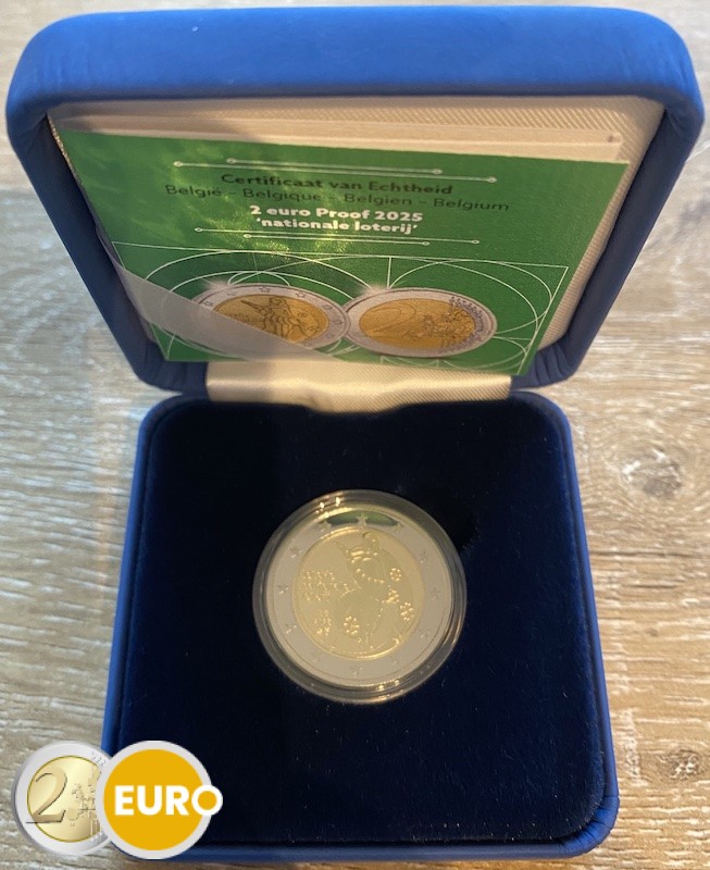 2 euros Bélgica 2025 - Lotería Nacional BE Proof