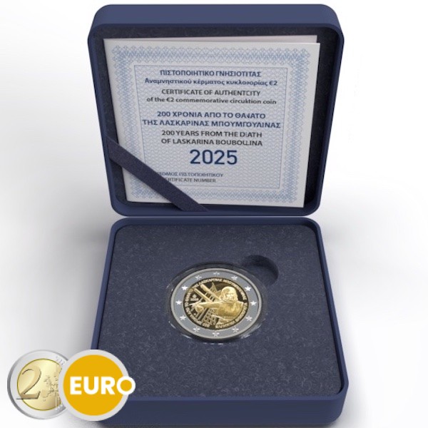 2 euros Grecia 2025 - Laskarina Bouboulina BE Proof