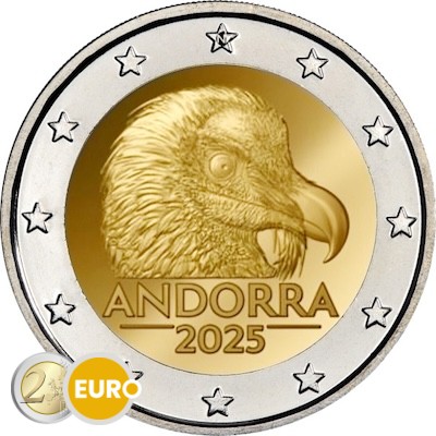 2 euros Andorra 2025 - Quebrantahuesos BU FDC Coincard