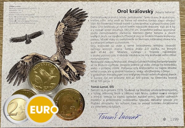 5 euro Slovakia 2025 - Eastern imperial eagle UNC with certificate of authenticity