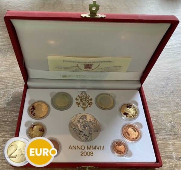 Euro set BE Proof Vatican 2008 + Silver medal Luke