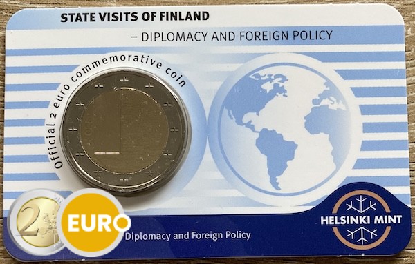 2 euros Finlandia 2025 - Diplomacia y Política Exterior BU FDC Coincard EN