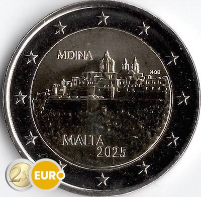 2 euros Malta 2025 - Mdina UNC