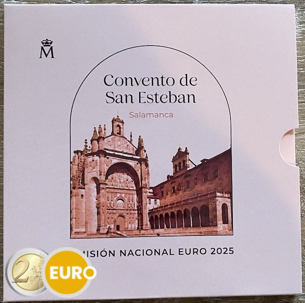 Serie de euro BU FDC España 2025 + 2 euros Salamanca
