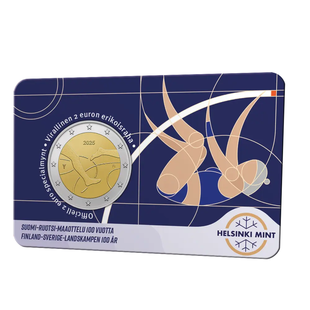 2 euros Finlandia 2025 - Juegos de Atletismo BU FDC Coincard FI / SE