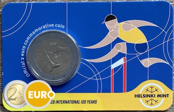 2 euros Finlandia 2025 - Juegos de Atletismo BU FDC Coincard EN