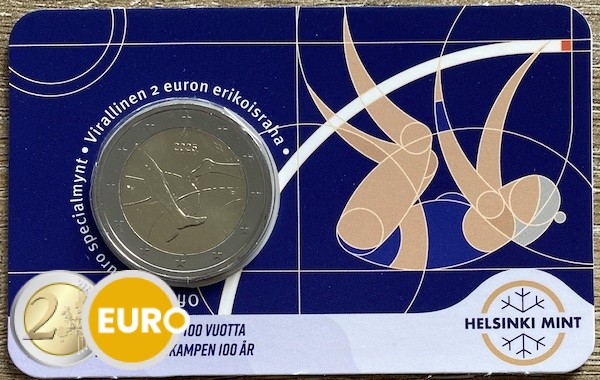 2 euros Finlandia 2025 - Juegos de Atletismo BU FDC Coincard FI / SE