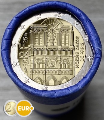 Rollo 2 euros Francia 2025 - Notre Dame de París BU FDC