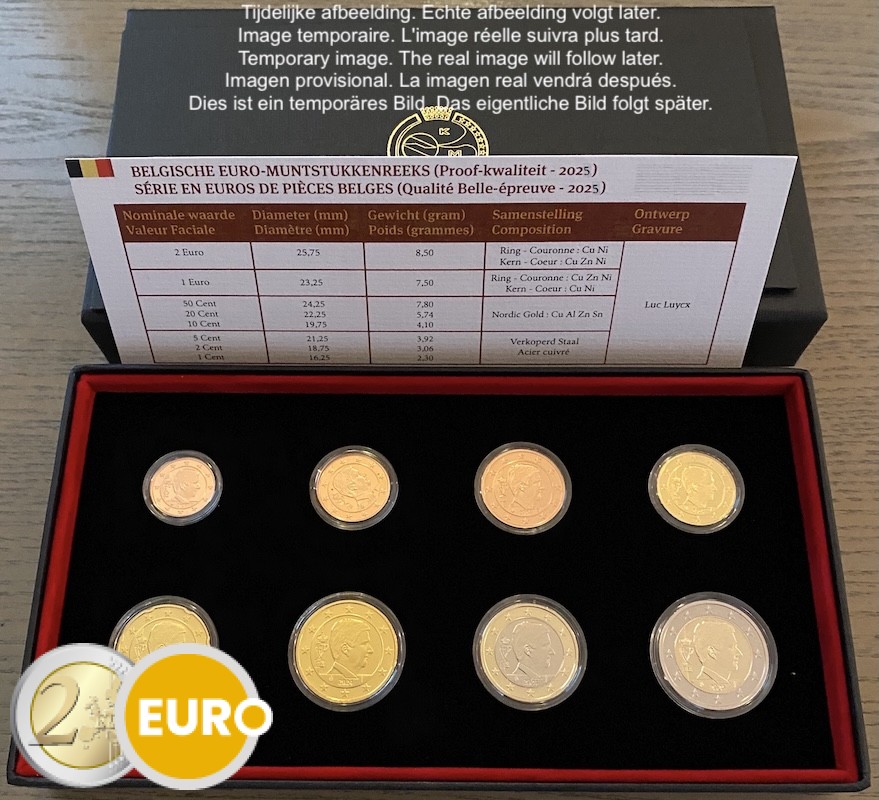 Serie de euro BE Proof Bélgica 2025