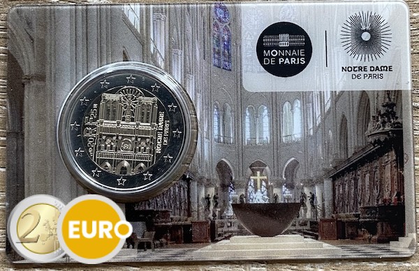2 euros Francia 2025 - Notre Dame de París BU FDC Coincard