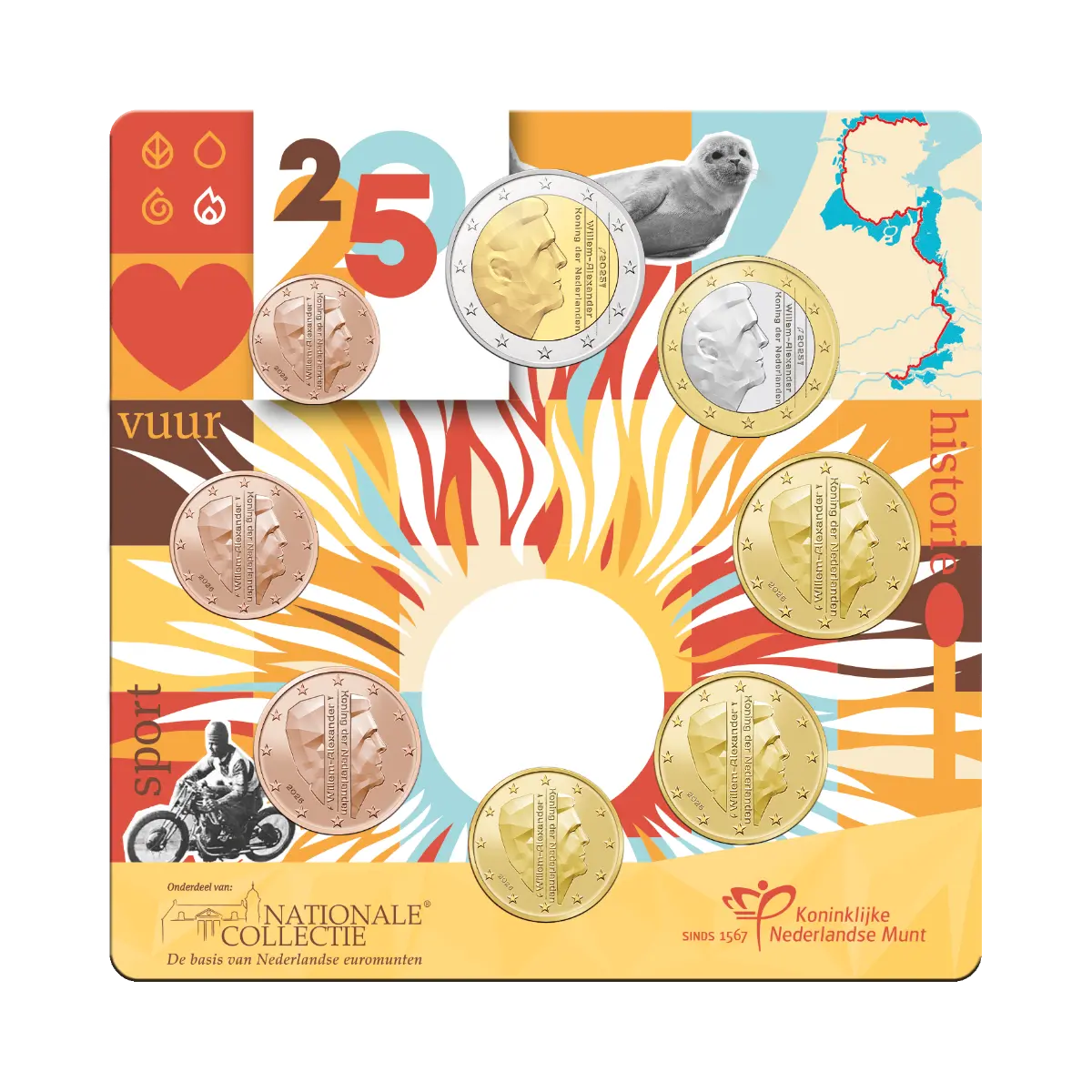 Serie de euro UNC Países Bajos 2025