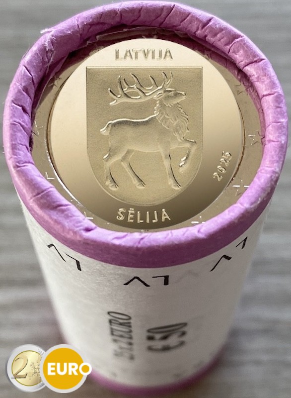 Rollo 2 euros Letonia 2025 - Escudo de armas de Sēlija