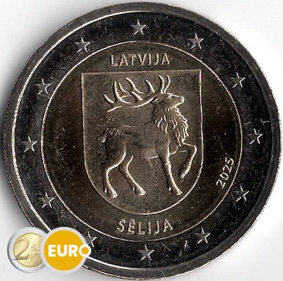 2 euros Letonia 2025 - Escudo de armas de Sēlija UNC