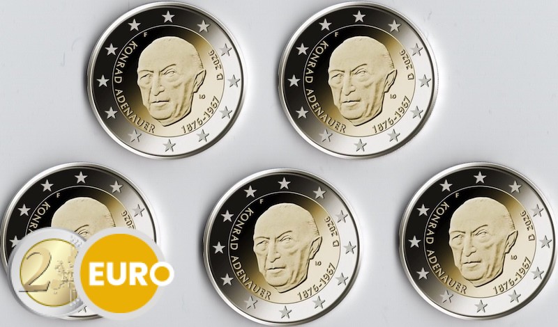 2 euros Alemania 2026 - ADFGJ Konrad Adenauer UNC
