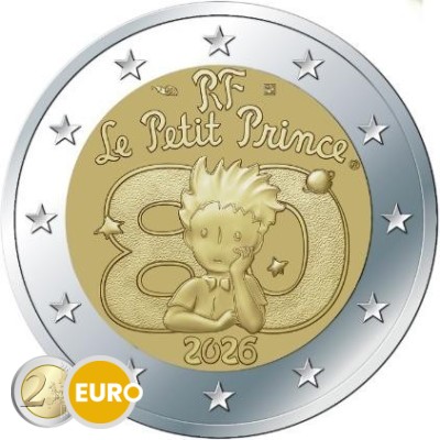 2 euros Francia 2026 - El Principito BU FDC Coincard