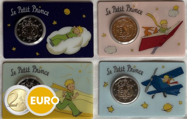 4 x 2 euros Francia 2026 - El Principito BU FDC Coincard