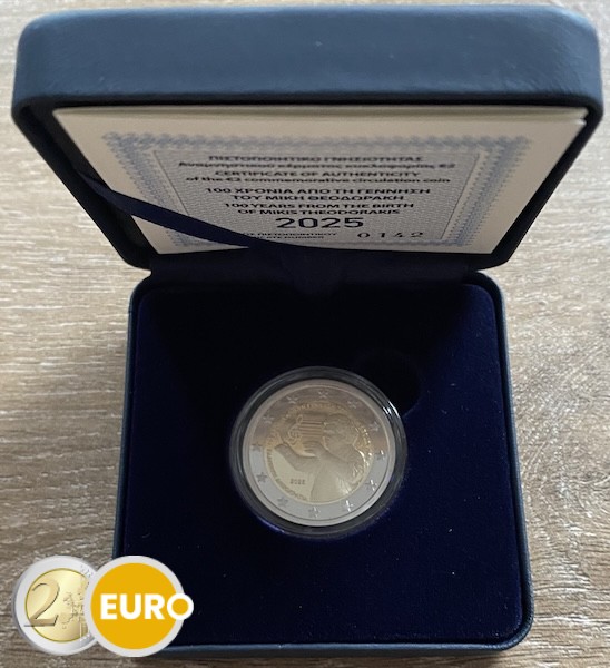 2 euros Grecia 2025 - Mikis Theodorakis BE Proof