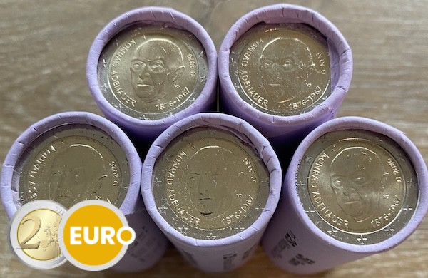 Rollos 2 euros Alemania 2026 - ADFGJ Konrad Adenauer