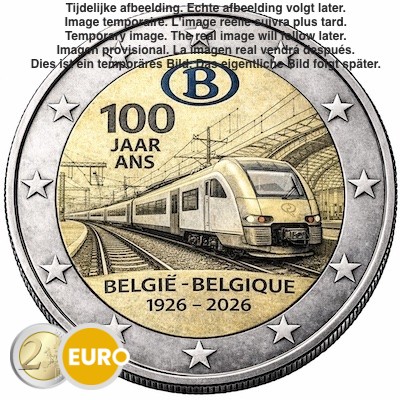 2 euros Bélgica 2026 - NMBS / SNCB BU FDC Coincard NL
