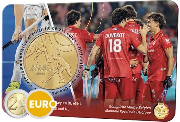 2,50 euros Bélgica 2026 - Campeonato Mundial de Hockey BU FDC Coincard FR