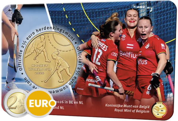2,50 euros Bélgica 2026 - Campeonato Mundial de Hockey BU FDC Coincard NL