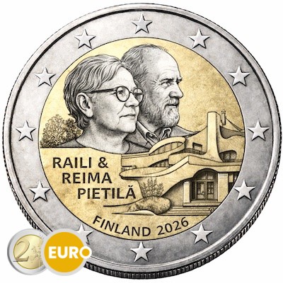 2 euros Finlandia 2026 - Raili y Reima Pietilä UNC