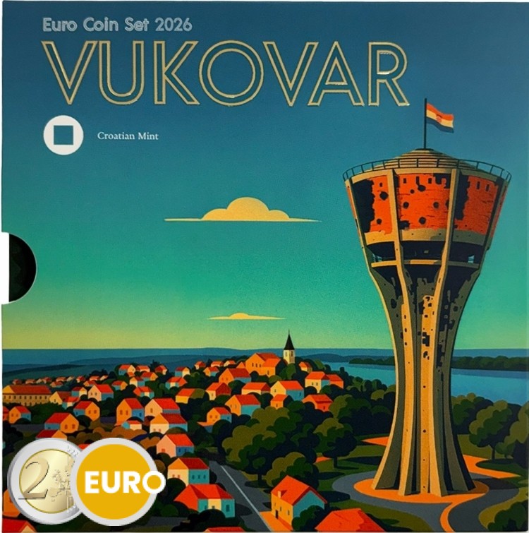 Serie de euro BU FDC Croacia 2026 Vukovar