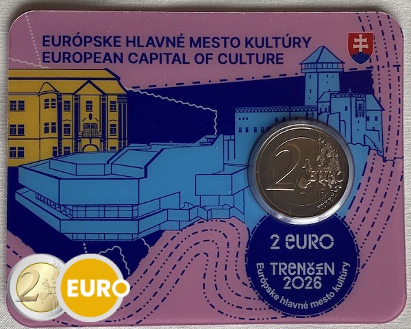 2 euros Eslovaquia 2026 - Trenčín BU FDC Coincard