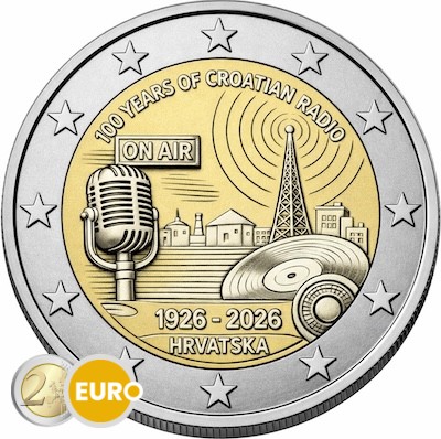 2 euros Croacia 2026 - Radio croata UNC