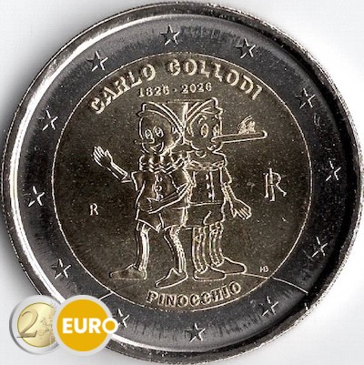 2 euros Italia 2026 - Carlo Collodi Pinocho Pinocchio UNC