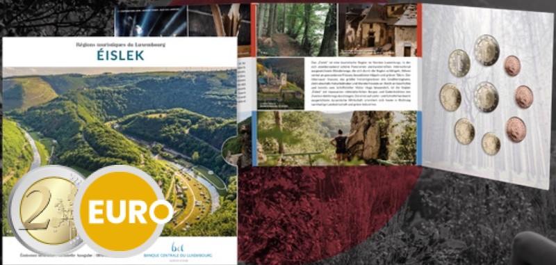 2 x Serie de euro BU FDC Luxemburgo 2026 Eislek + 2 euros Carlomagno + 2 euros Subida al trono foto