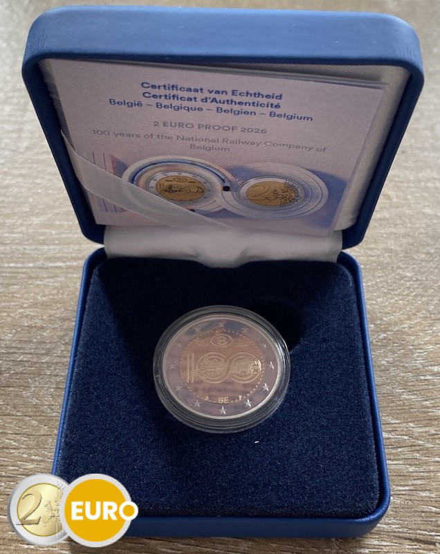 2 euros Bélgica 2026 - NMBS / SNCB BE Proof