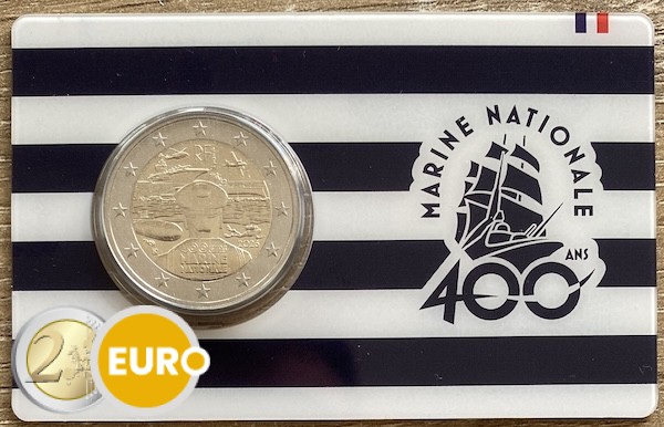 2 euros Francia 2026 - Marina francesa BU FDC Coincard