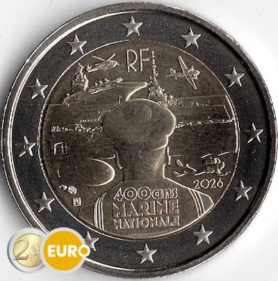 2 euros Francia 2026 - Marina francesa UNC