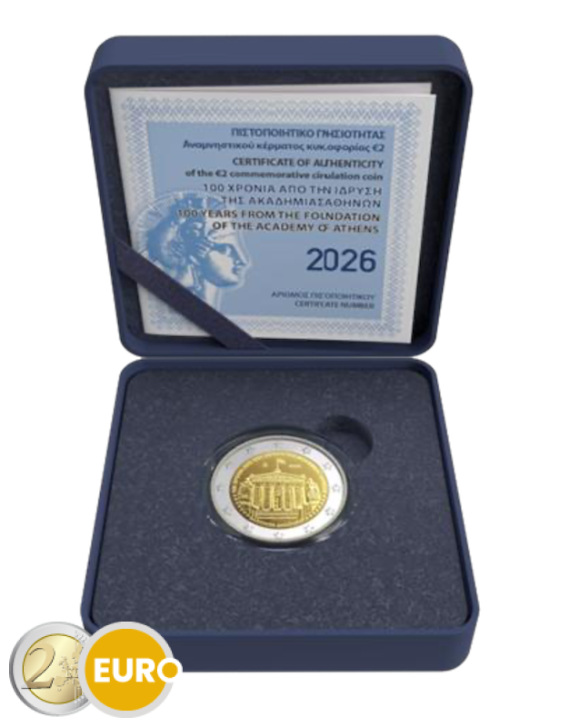 2 euros Grecia 2026 - Academia de Atenas BE Proof