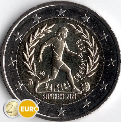 2 euros Eslovaquia 2026 - Victoria Campeonato Europeo Fútbol 1976 UNC