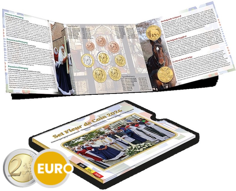 Serie de euro BU FDC Bélgica 2026 Ommegang - Procesiones