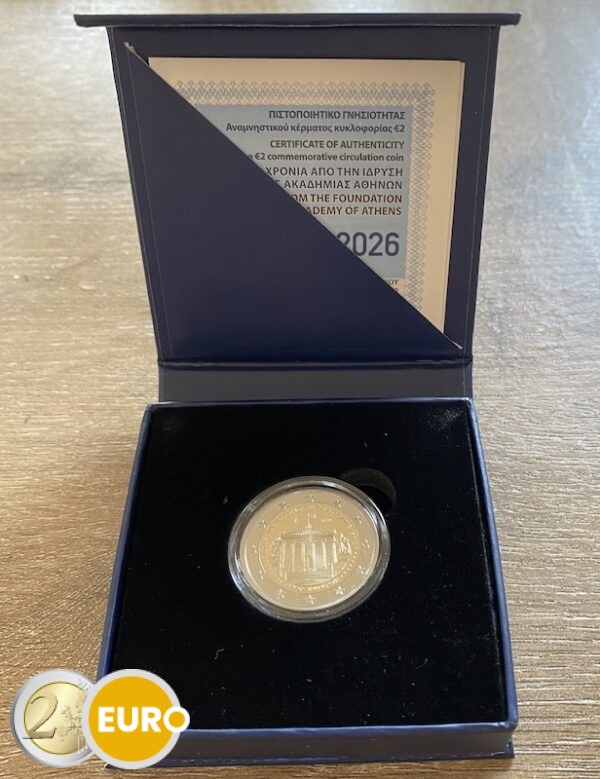 2 euros Grecia 2026 - Academia de Atenas BE Proof