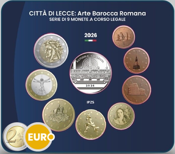 Serie de euro BU FDC Italia 2026 + 5 euros
