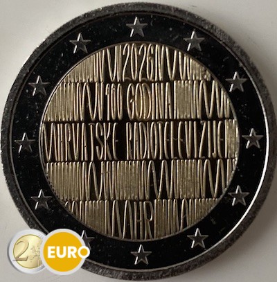 2 euros Croacia 2026 - Radio croata BE Proof
