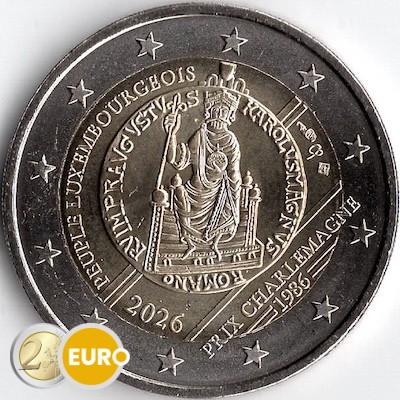 2 euros Luxemburgo 2026 - Premio Carlomagno UNC