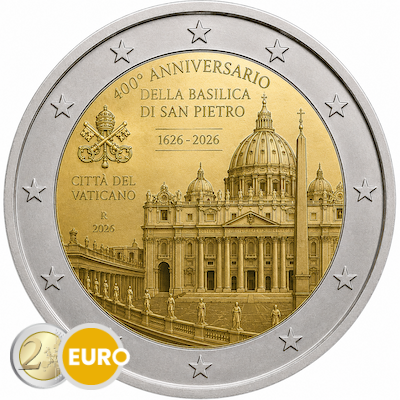 2 euros Vaticano 2026 - Basílica de San Pedro BU FDC