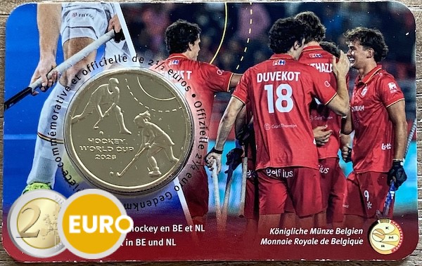 2,50 euros Bélgica 2026 - Campeonato Mundial de Hockey BU FDC Coincard FR