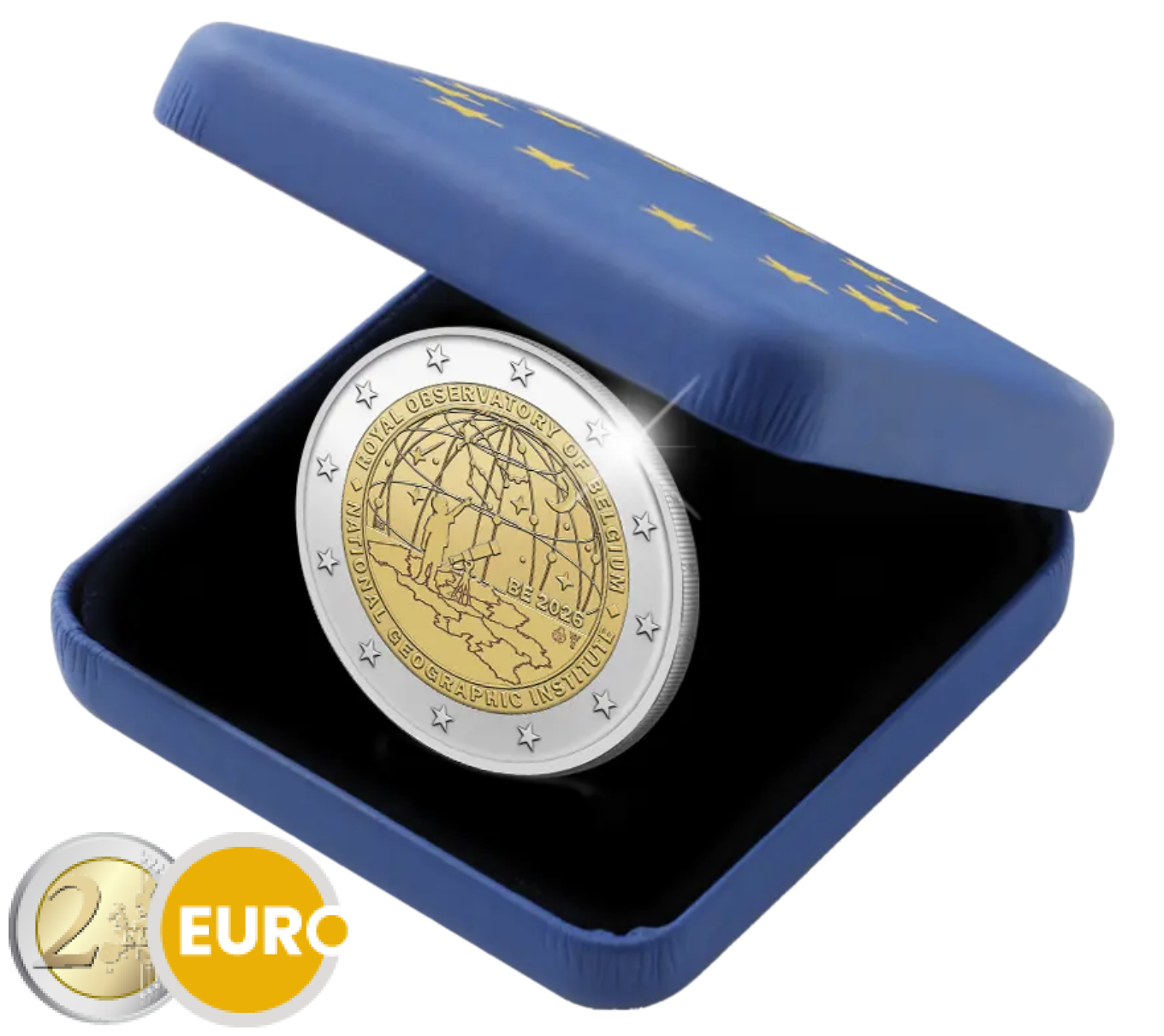 2 euros Bélgica 2026 - Instituto Geográfico Nacional y Observatorio Real BE Proof